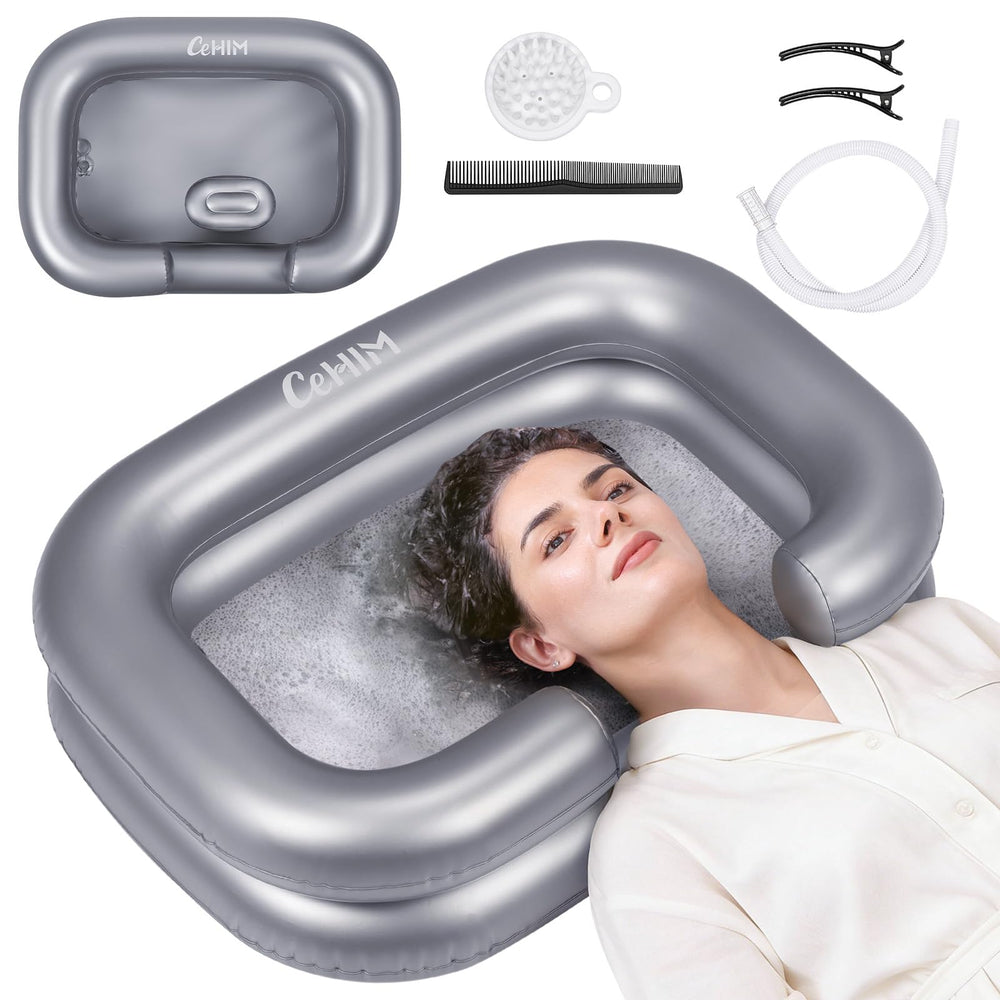 Cehim cuenca inflable frontal mostrando forma ergonómica y apoyo cervical