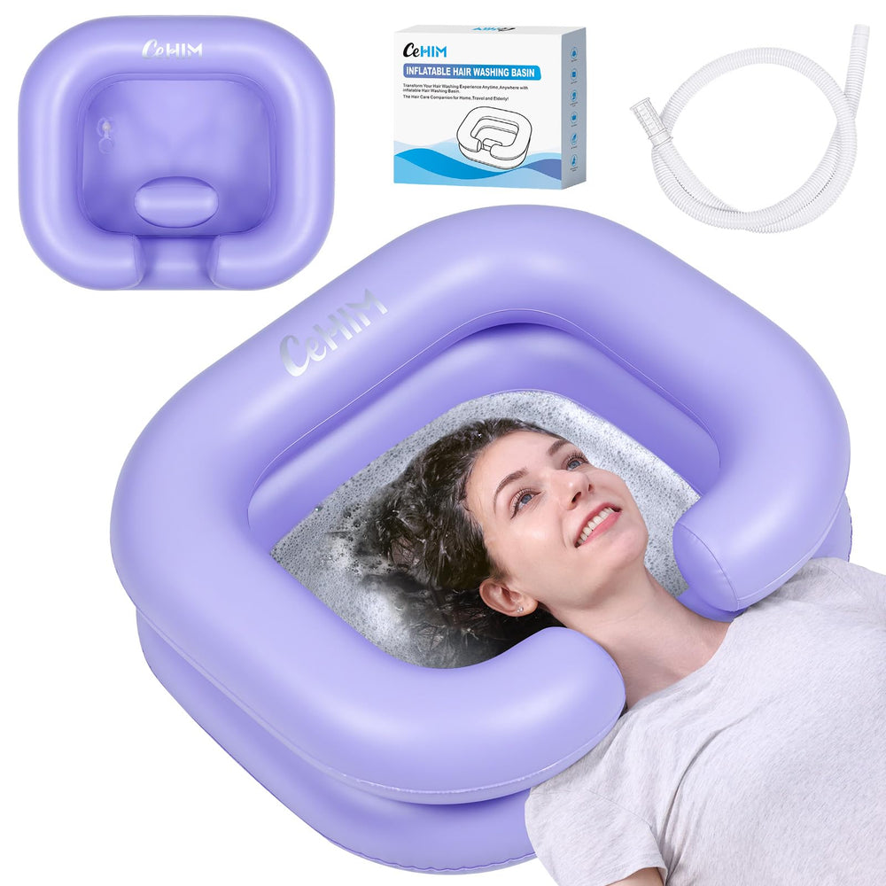 Cehim cuenca inflable frontal mostrando tamaño y forma para lavado cómodo