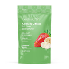 Celebrate Bariatric envase frontal que muestra 90 masticables y beneficio de conveniencia