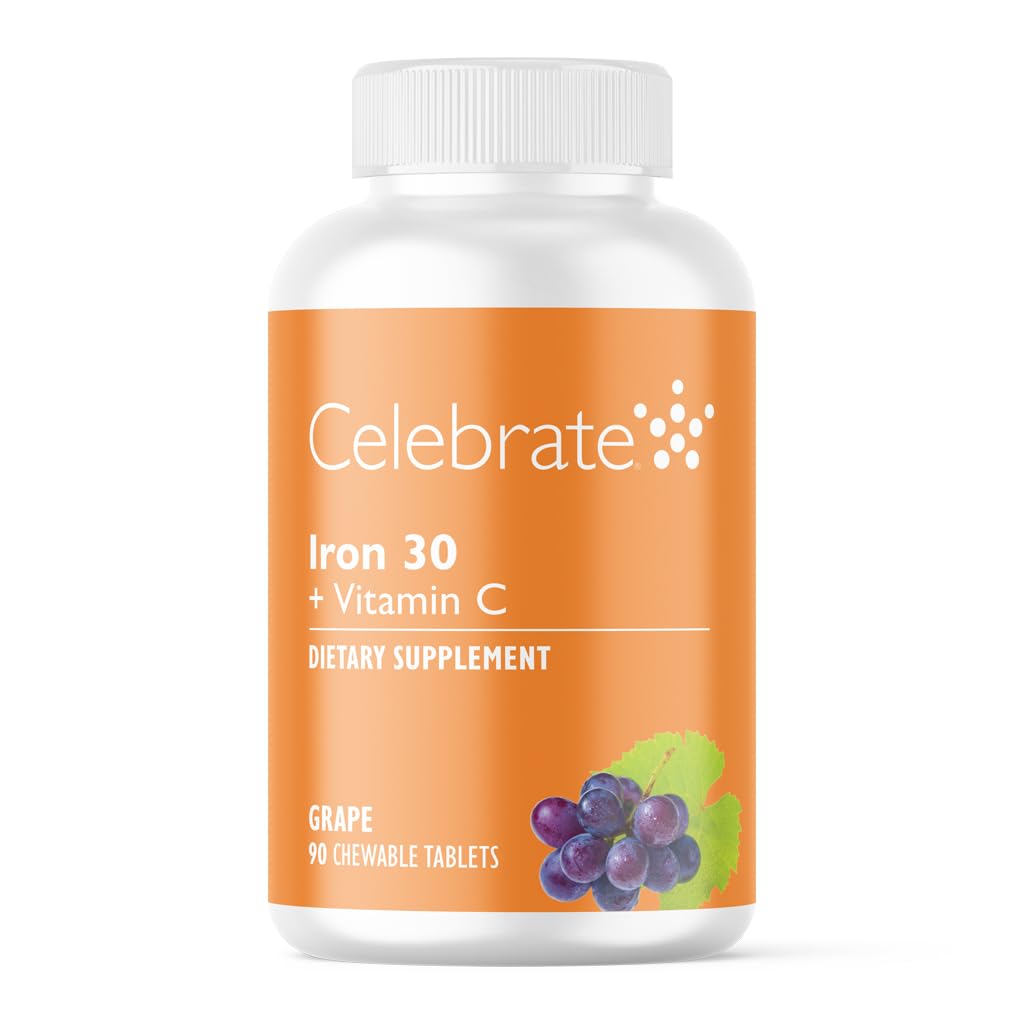 Celebrate Vitamins frasco frontal mostrando 90 días de suministro y beneficio claridad