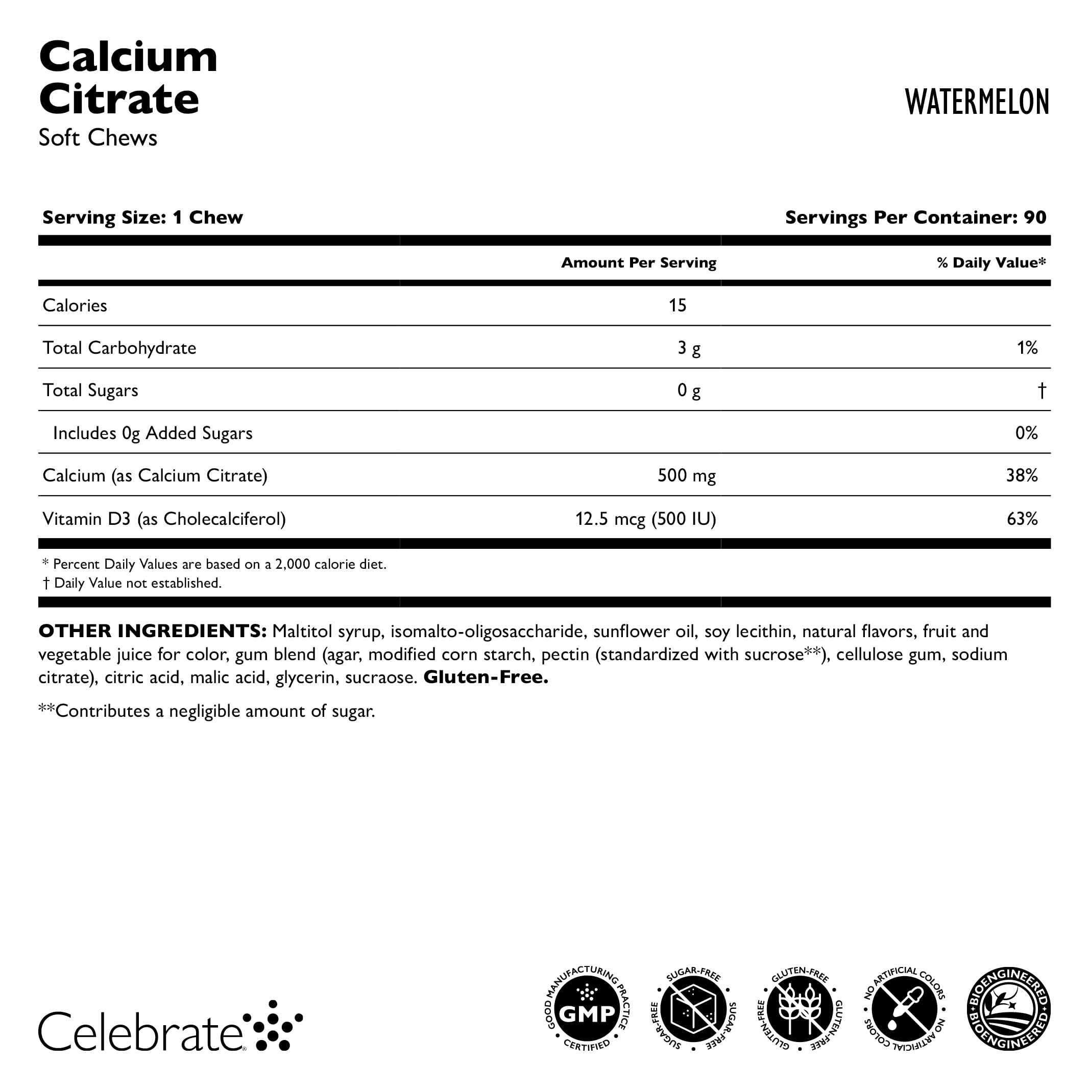Celebrate Vitamins primer plano de la textura sin gránulos y consumo cómodo