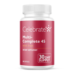 Celebrate Vitamins frontal del empaque muestra beneficios y uso diario
