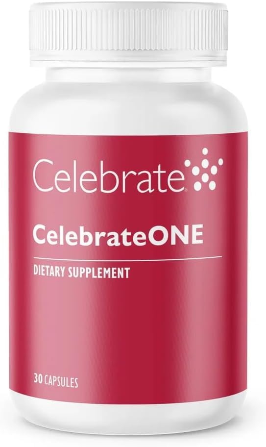 Celebrate Vitamin envase frontal mostrando 30 días y beneficio de suplemento diario