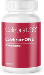 Celebrate Vitamin envase frontal mostrando 30 días y beneficio de suplemento diario