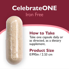 Celebrate Vitamin etiqueta de nutrientes subrayando formulación optimizada postbariátrica
