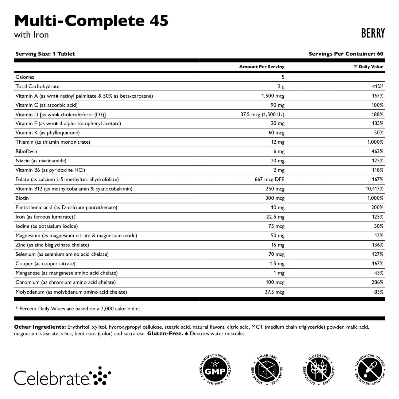 Celebrate Vitamins textura y color berry, sabor agradable sin regusto