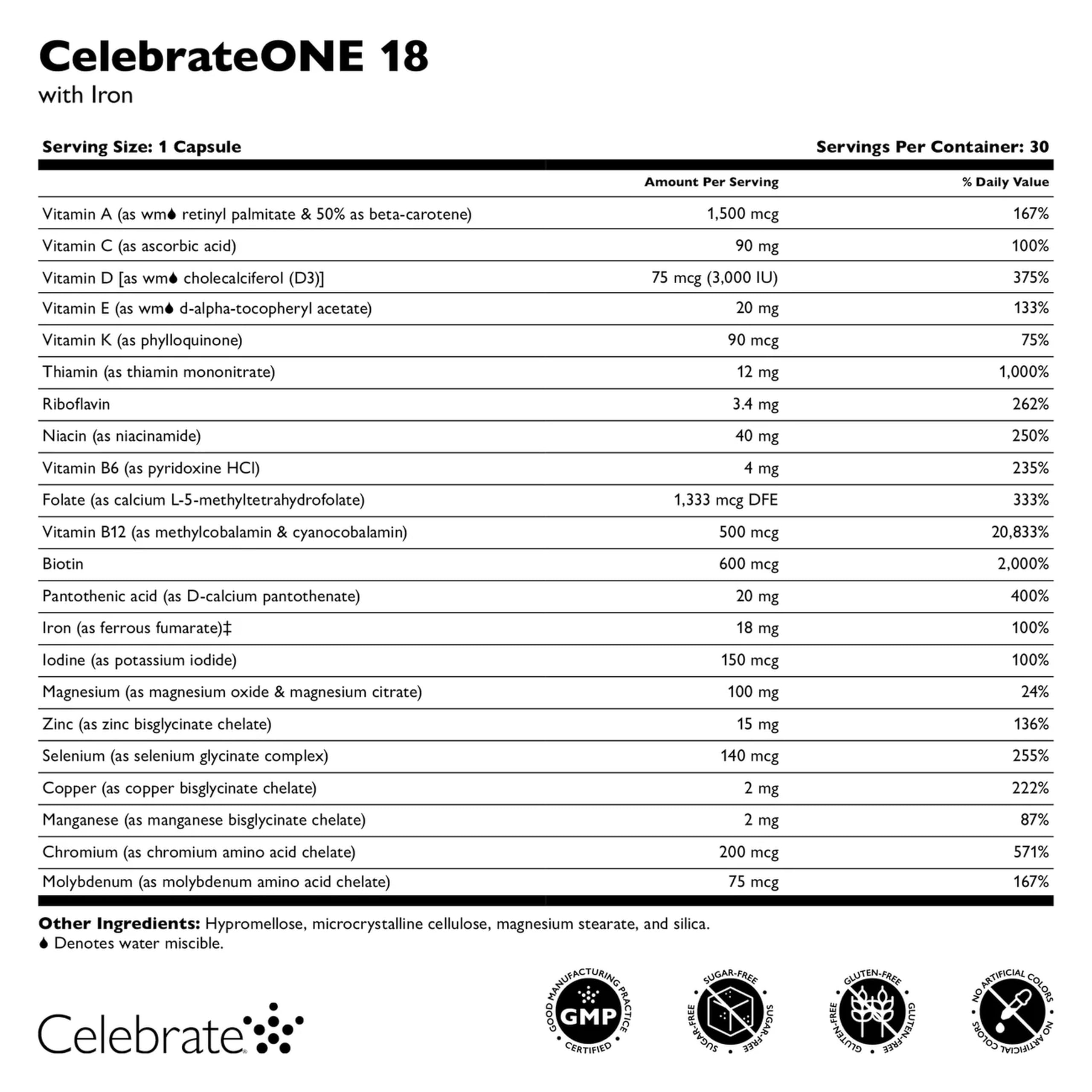 Detalle de textura de ingredientes y cápsula CelebrateONE para confianza en calidad