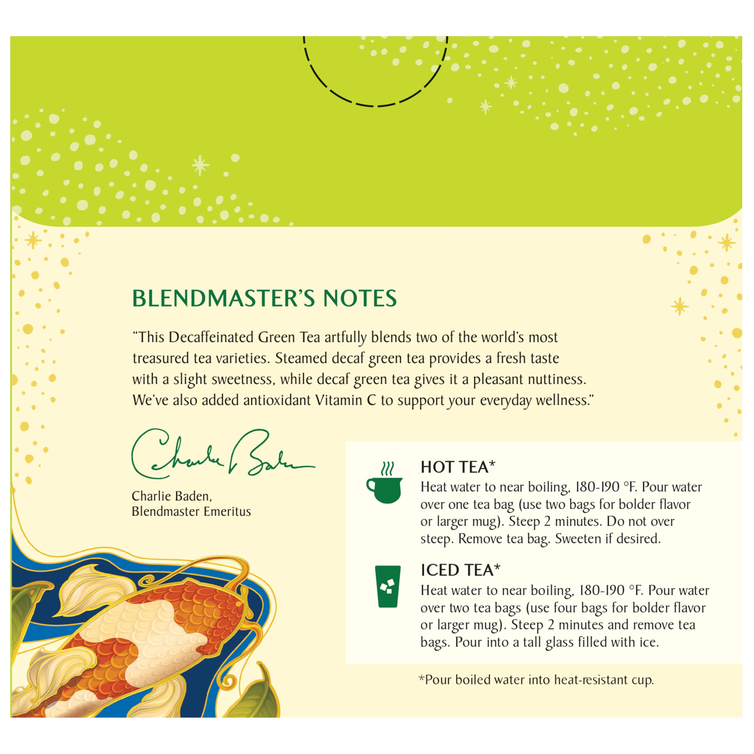 Celestial Seasonings detalle de una bolsita de té lista para infusionar