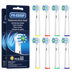 Cellena cabezal frontal del pack mostrando diseño compatible con Oral‑B y limpieza eficaz