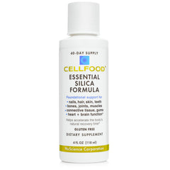 Cellfood botella frontal mostrando etiqueta y beneficio de fácil absorción