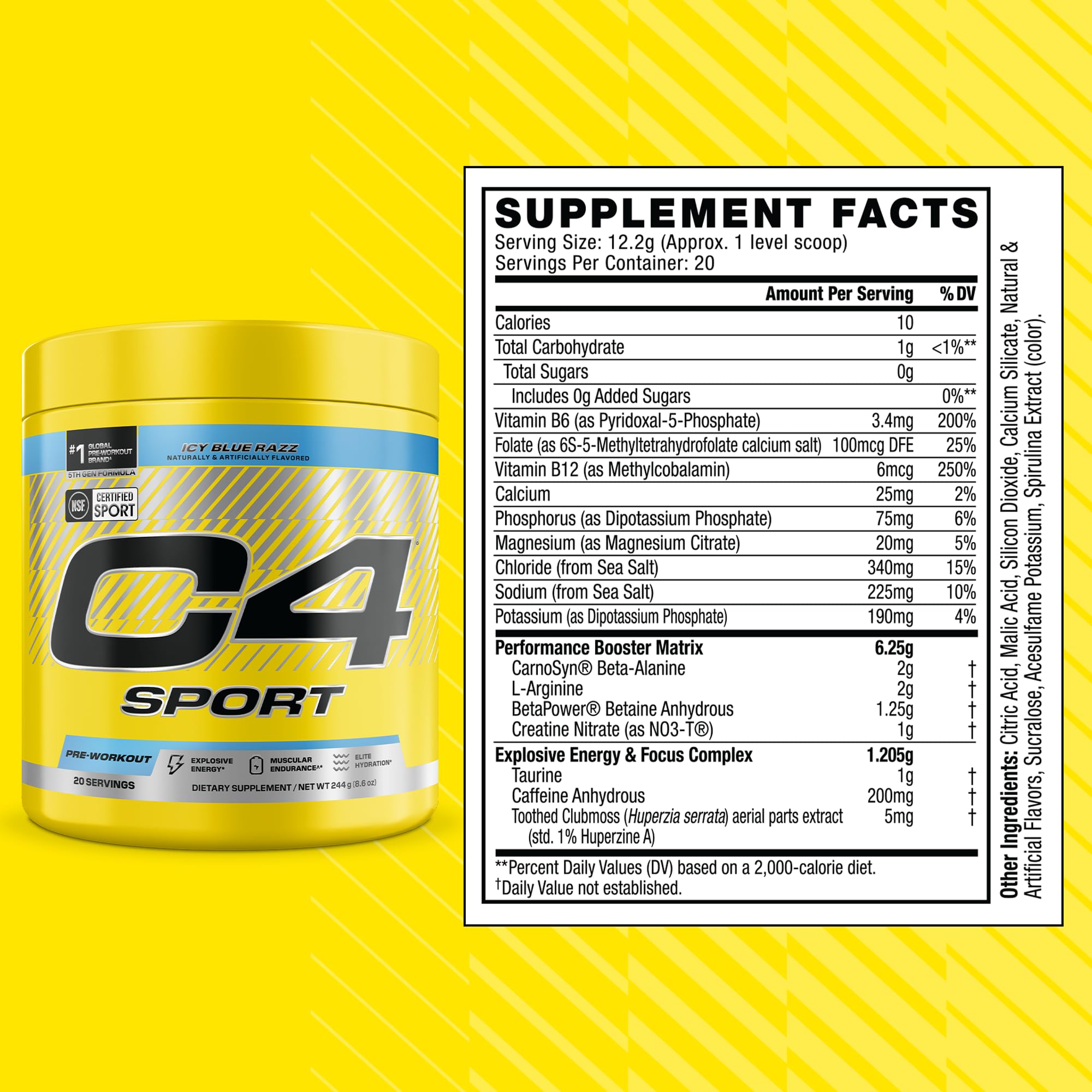 Cellucor C4 textura del polvo preparada para mezclar con agua
