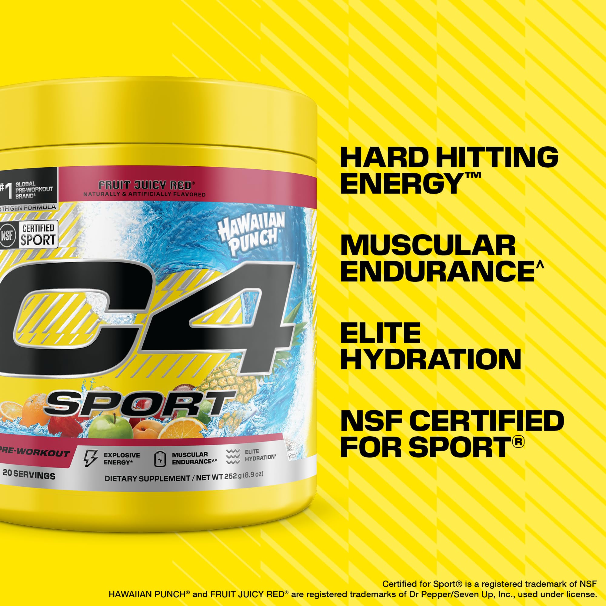Cellucor C4 Sport tamaño en mano para referencia de 20 servicios y conveniencia