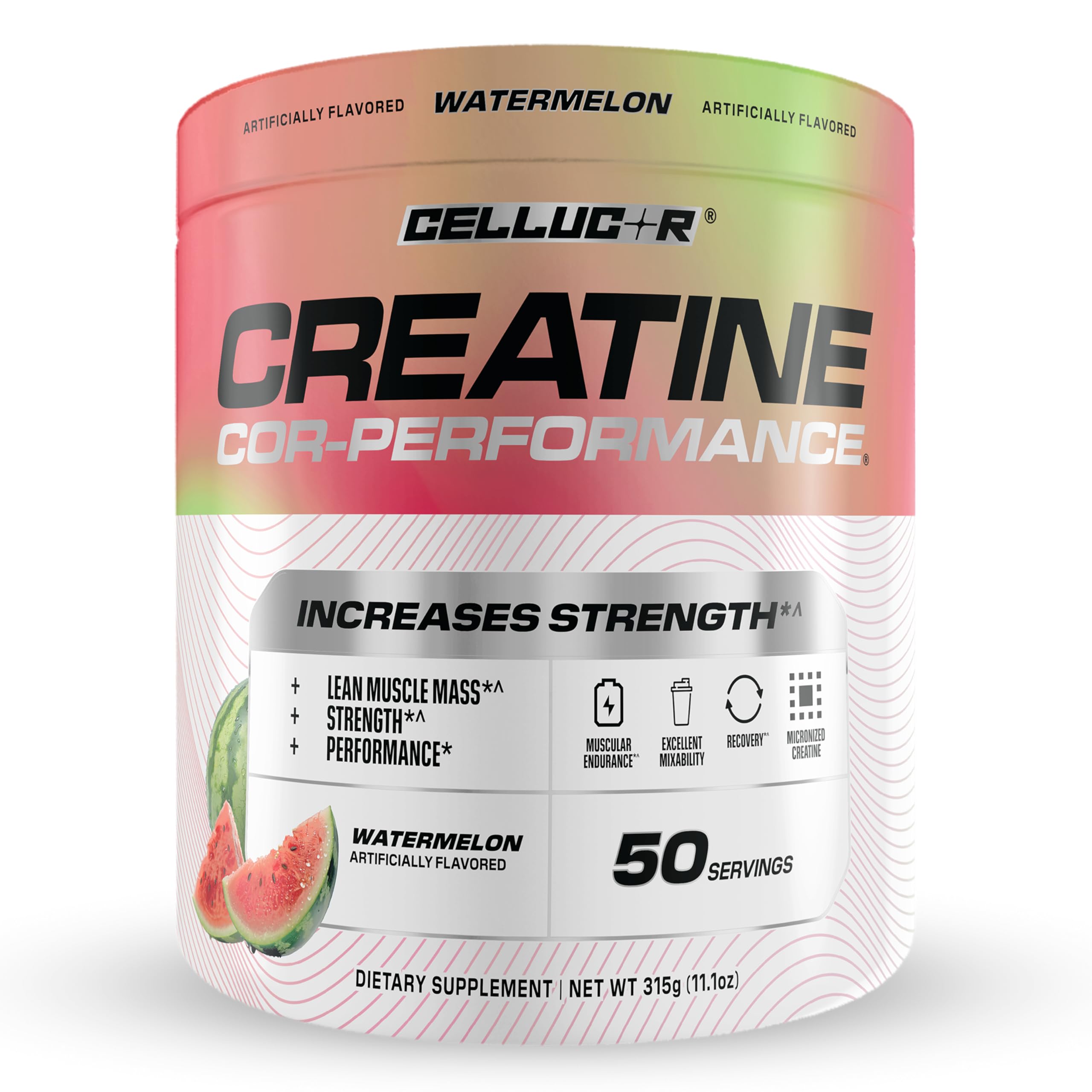 Cellucor envase frontal mostrando 50 servicios y 5 g por servicio