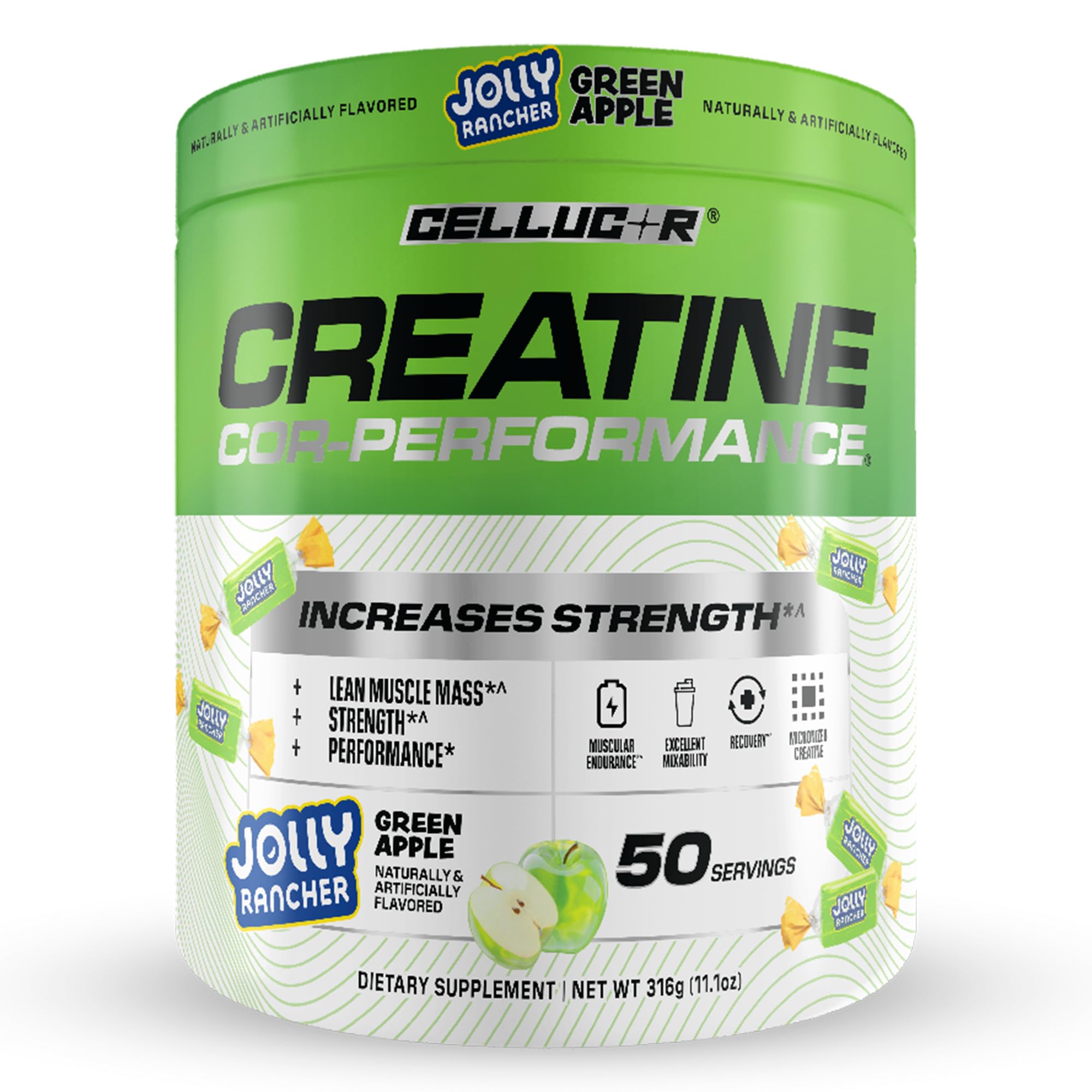 Cellucor envase frontal mostrando 50 servicios y 5 g por servicio