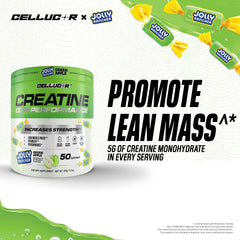 Vaso con Cellucor Creatine mezclado, bebida clara de rápida disolución
