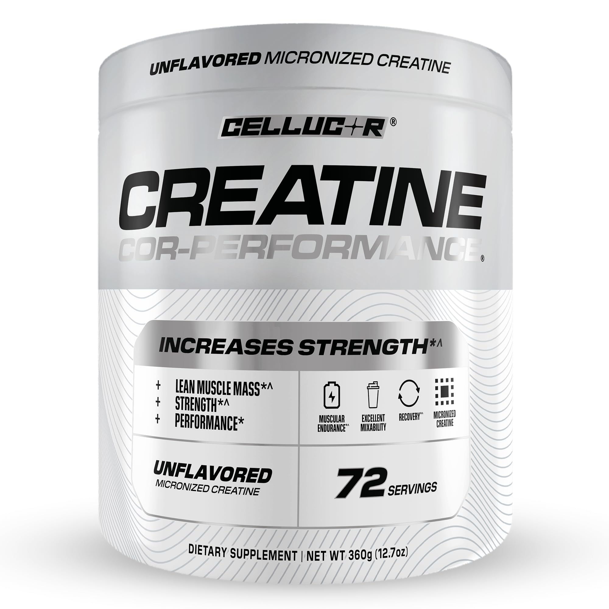 Cellucor frasco frontal mostrando la marca y apoyo al rendimiento