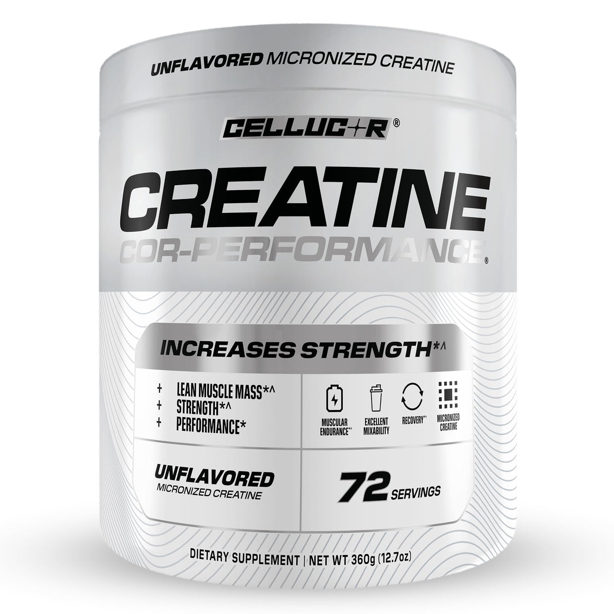 Cellucor frasco frontal mostrando la marca y apoyo al rendimiento