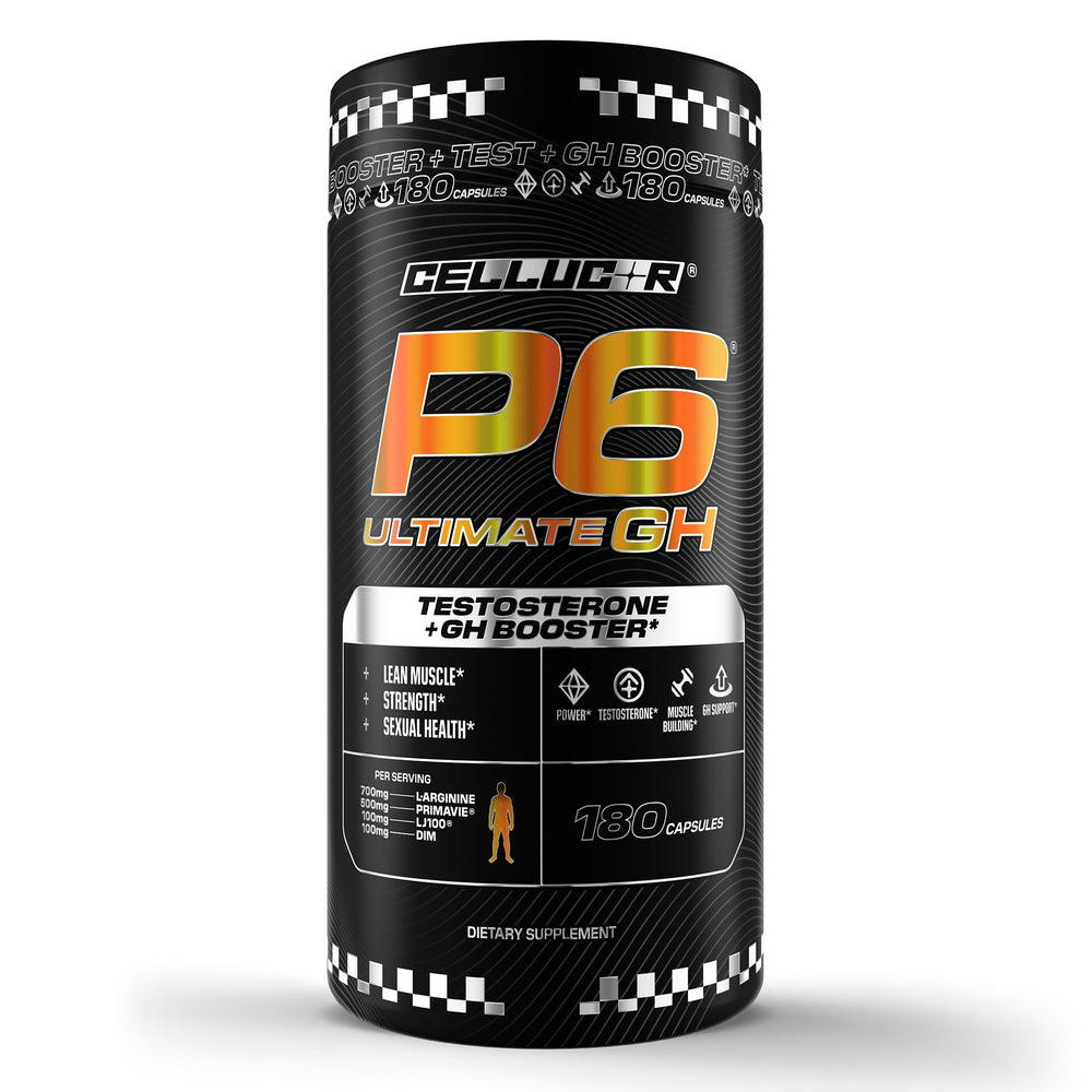 Cellucor P6 frontal del envase mostrando etiqueta y beneficios