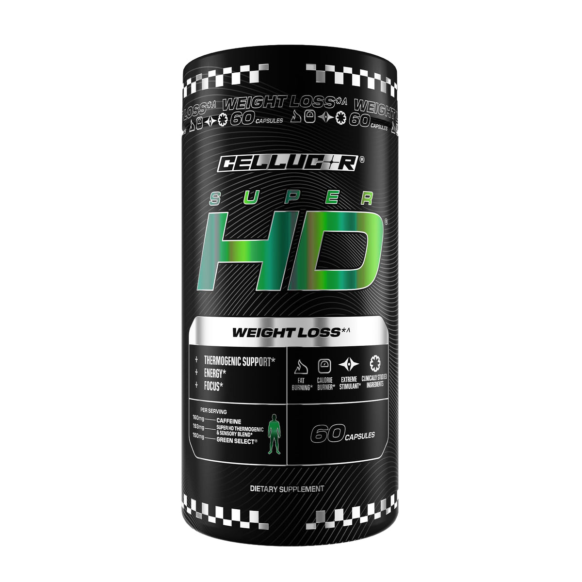 Cellucor SuperHD frente del envase mostrando diseño y ventajas