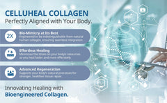 Celluheal en ambiente clínico sobre mesa, listo para uso profesional