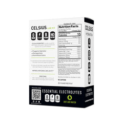 CELSIUS primer plano del polvo mostrando textura fina y fácil disolución