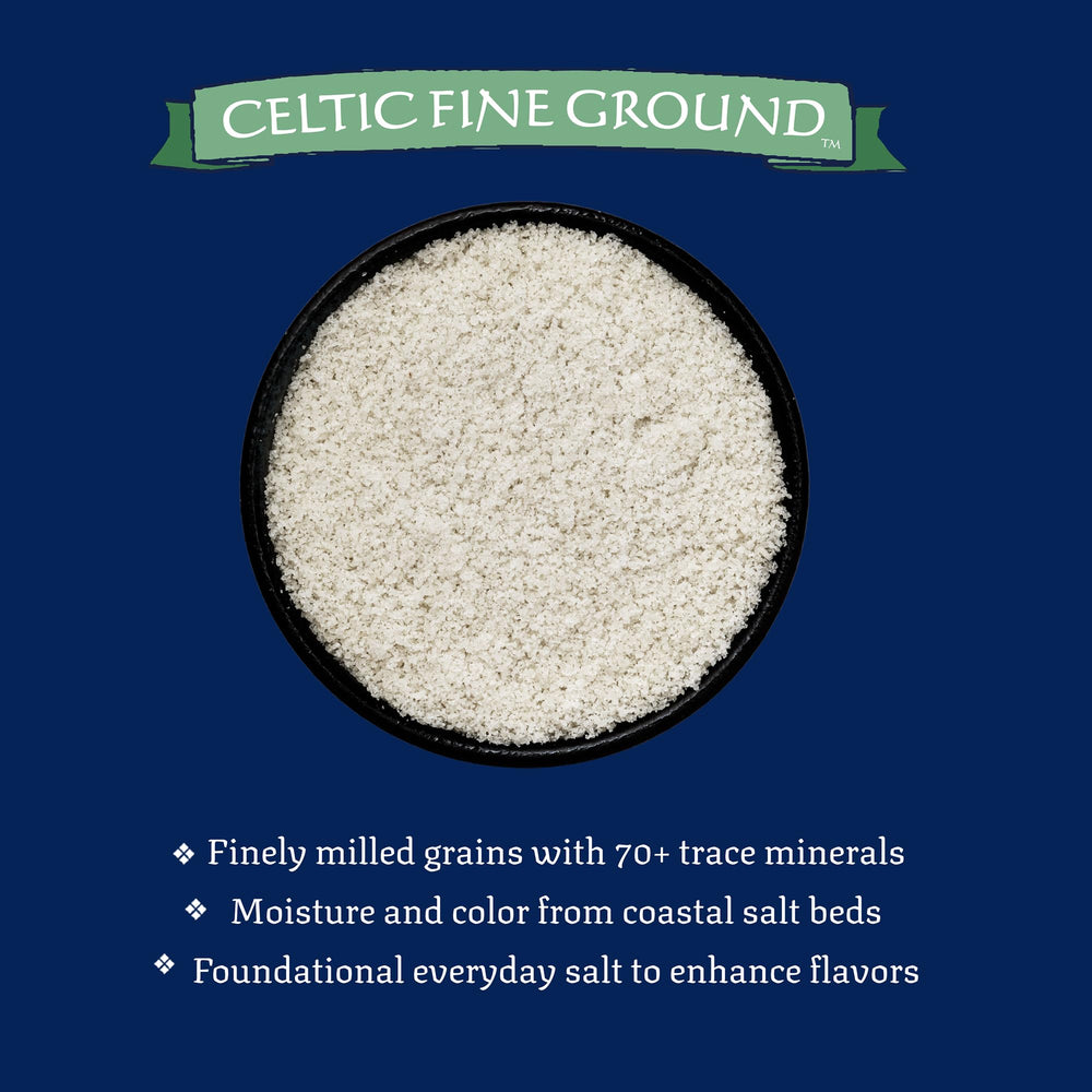 Celtic Sea Salt detalle de etiqueta con pruebas de laboratorio visibles