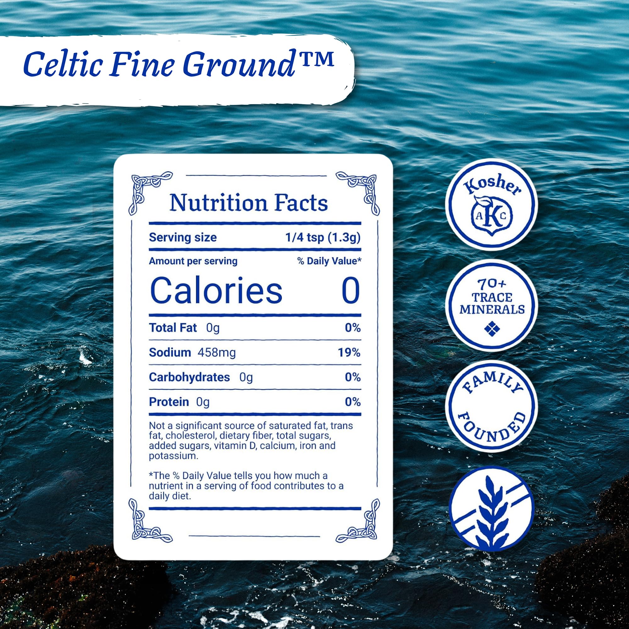 Celtic Sea Salt en cuchara medidora, control preciso de porciones