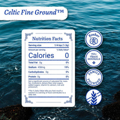 Celtic Sea Salt en cuchara medidora, control preciso de porciones