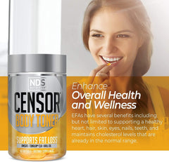 Censor gota de aceite que ilustra EPA y DHA para salud articular