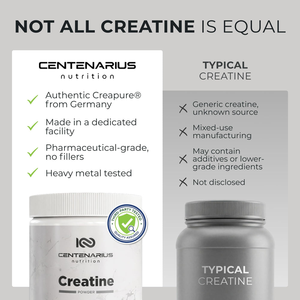 Centenarius Creatina en vaso mezclado demostrando solubilidad y consumo rápido