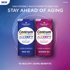 Etiqueta de ingredientes de Centrum Age Defy con lista detallada