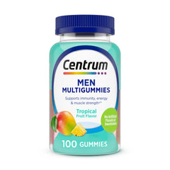 Centrum frasco frontal con MultiGummies para fácil identificación y confianza