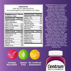 Centrum frasco colocado en baño mostrando rutina matutina