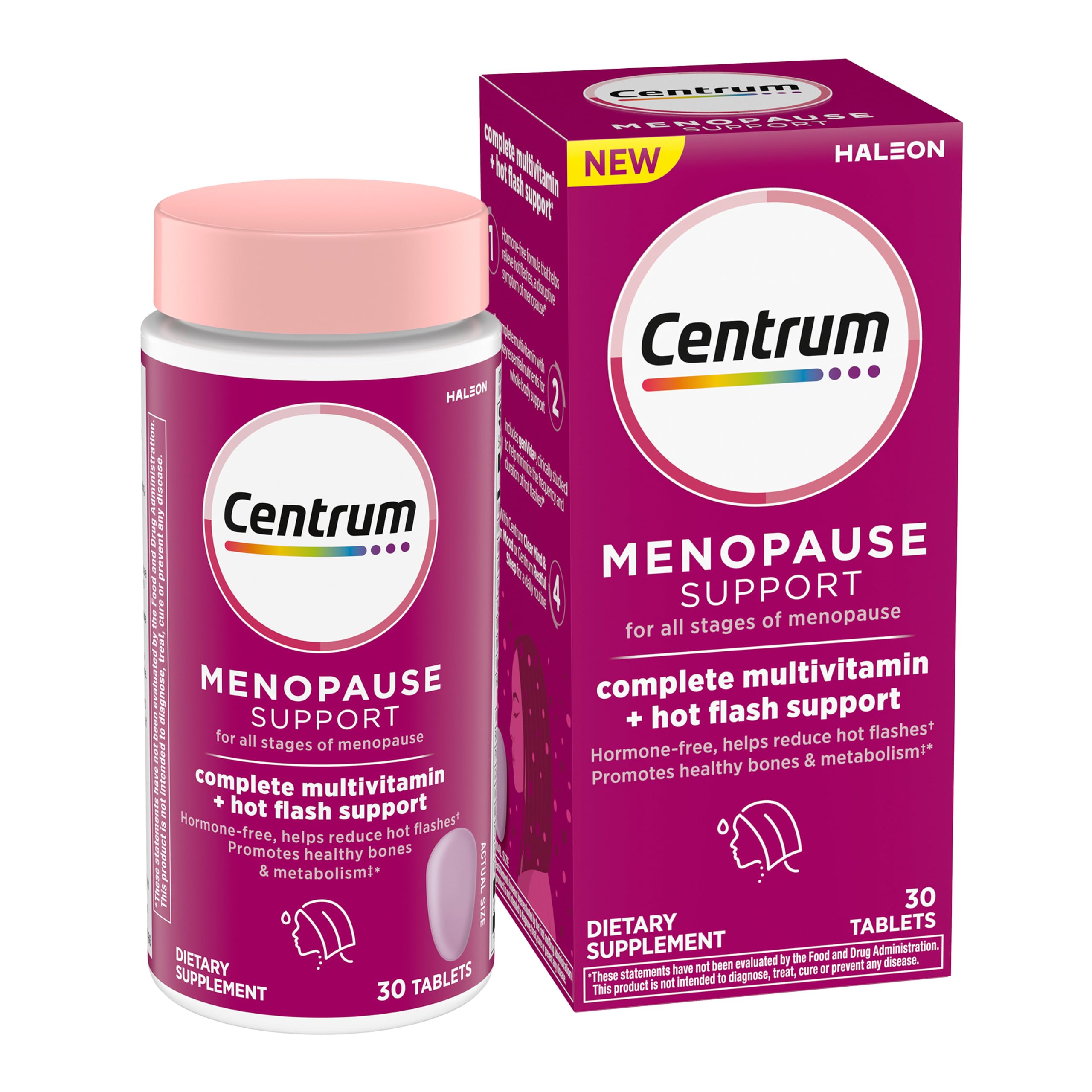 Centrum frente del envase mostrando el producto y beneficio para sofocos