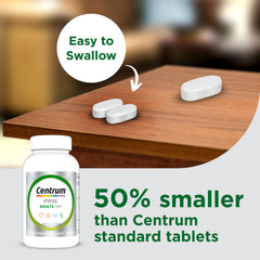 Centrum tabletas dispuestas resaltando mezcla de vitaminas y minerales