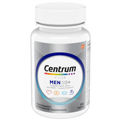 Centrum etiqueta de ingredientes destacando vitaminas clave para hombres 50+