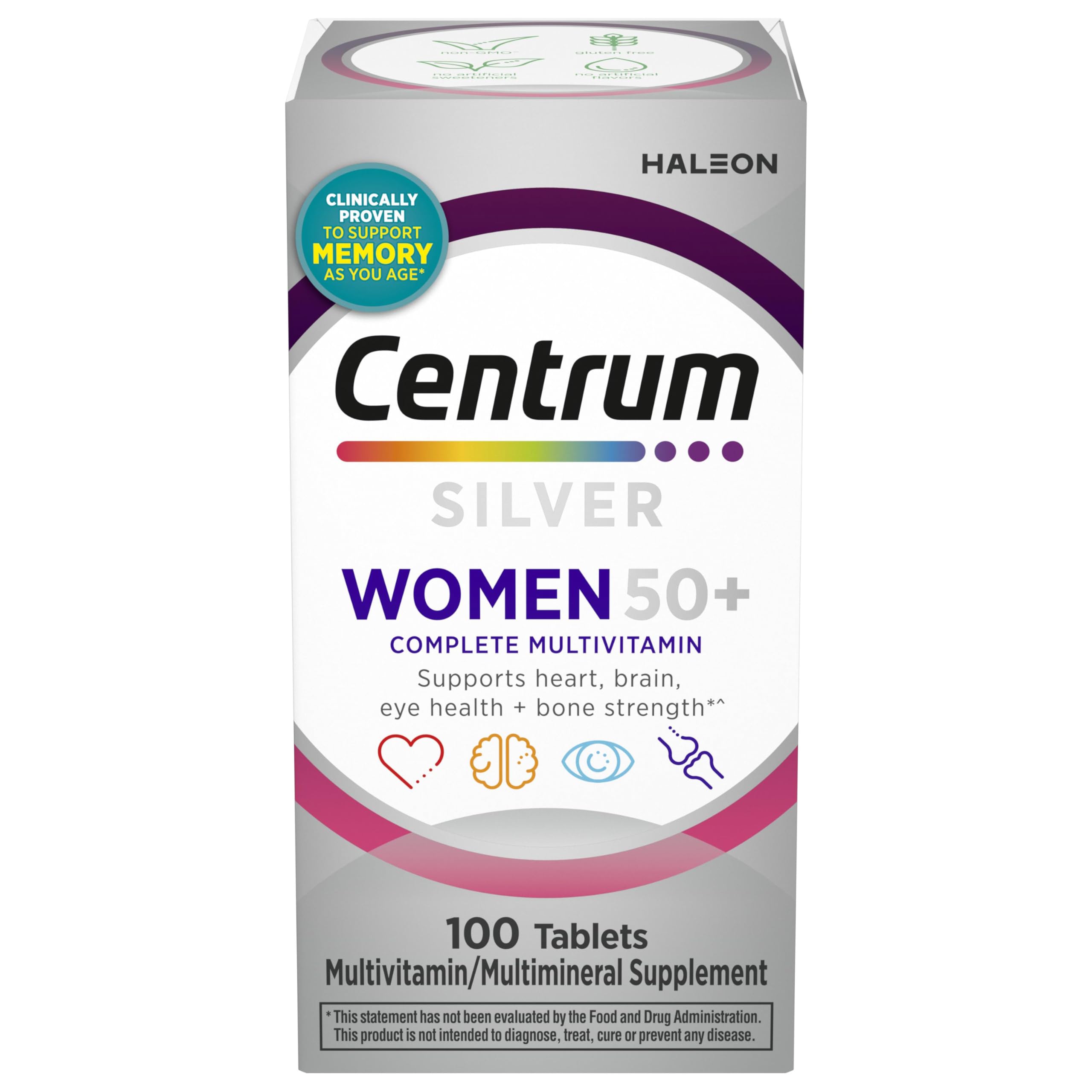 Centrum frasco frontal mostrando etiqueta y beneficio multinutrientes