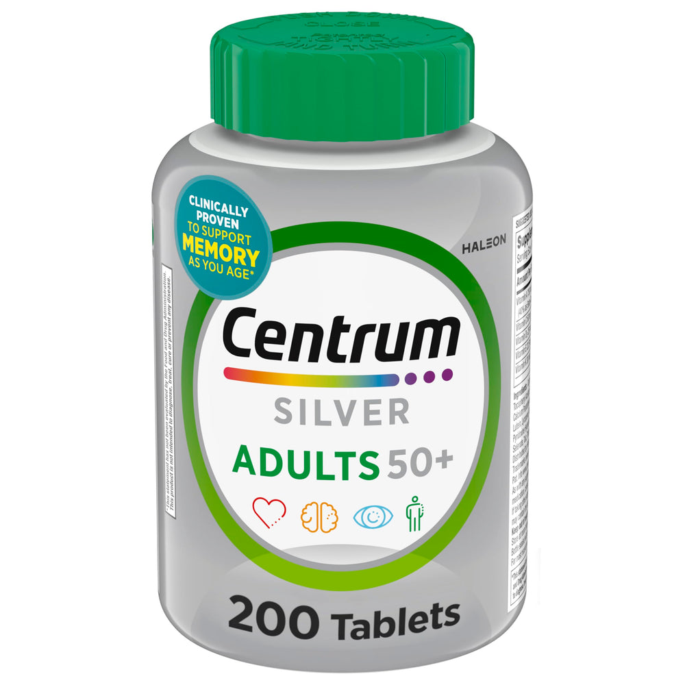 Centrum frasco frontal 220 tabletas mostrando el envase y beneficios