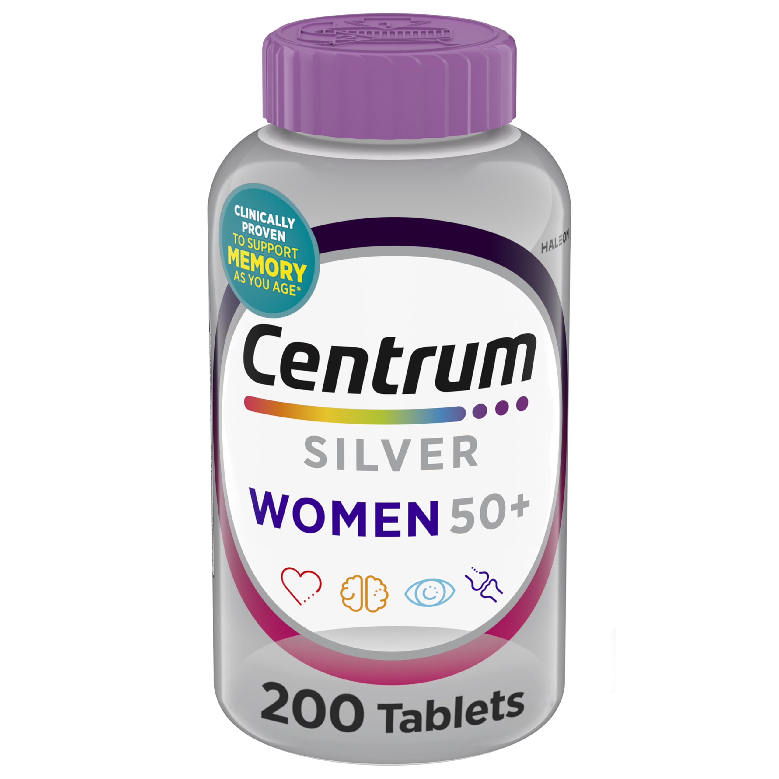 Centrum frasco frontal mostrando la etiqueta y beneficio de apoyo integral