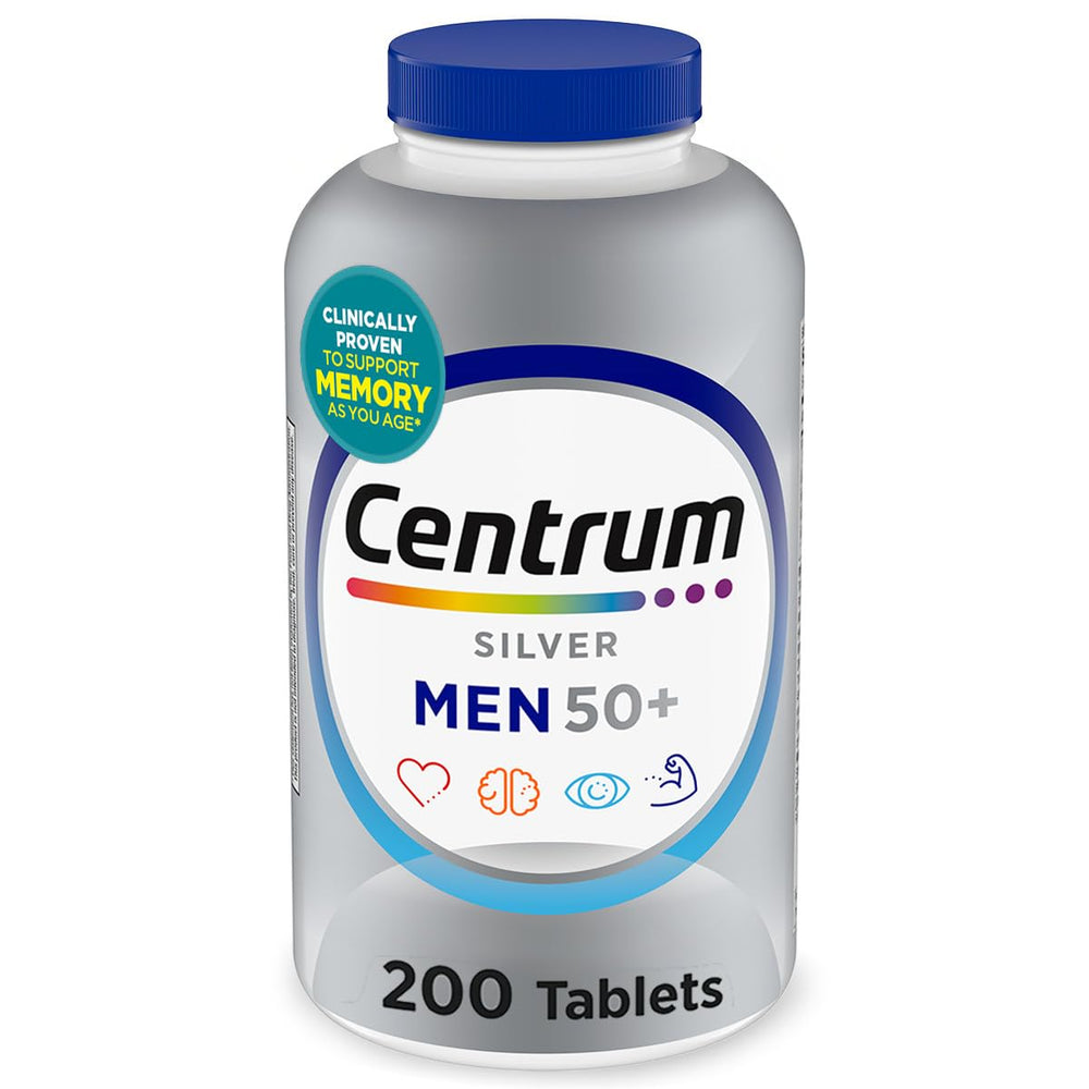 Centrum envase frontal mostrando 200 tabletas y beneficio conveniencia