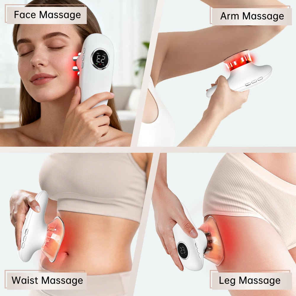 CENXIGO dispositivo en uso sobre abdomen facilitando drenaje linfático y confort