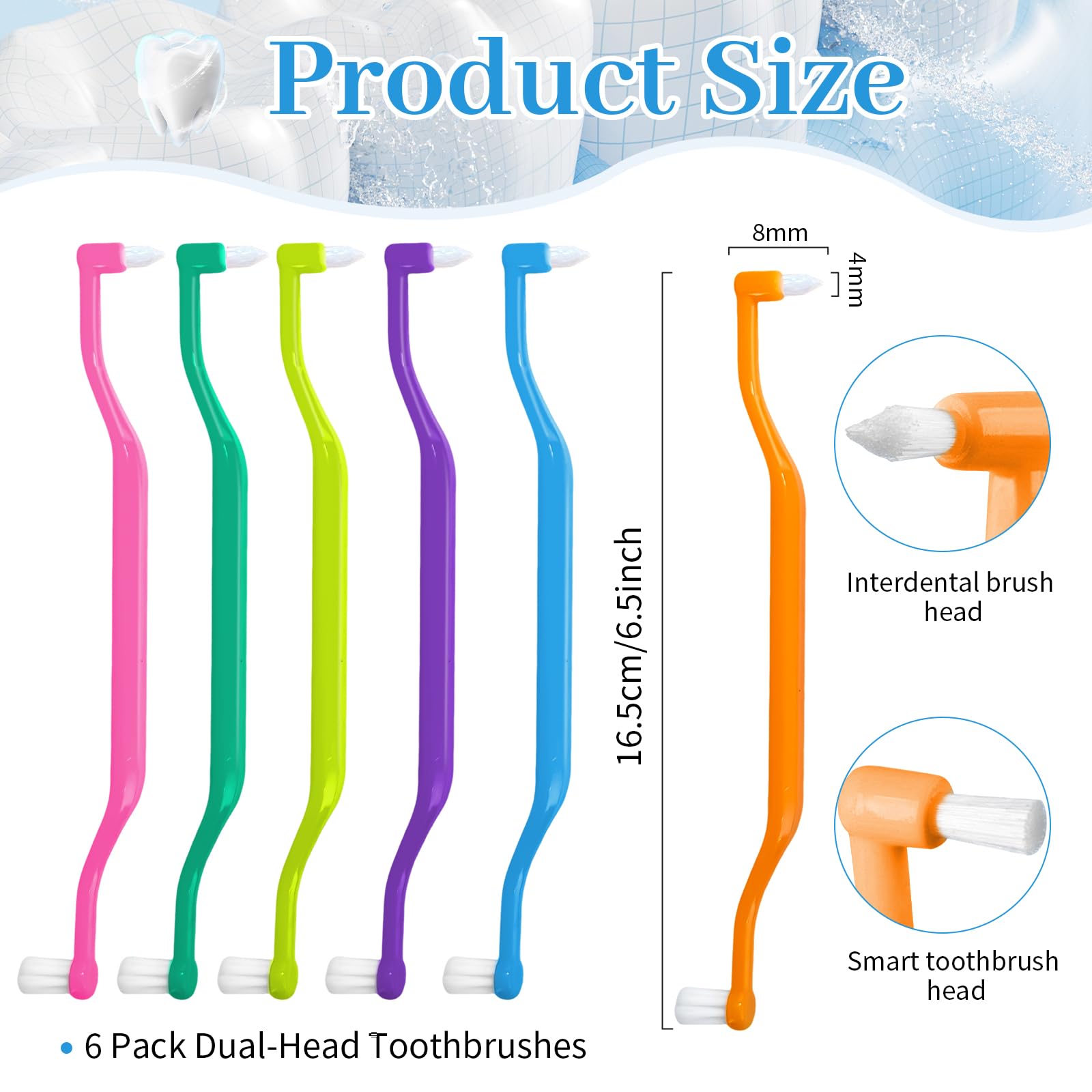 Ceonam primer plano del cabezal interdental facilita limpieza entre dientes