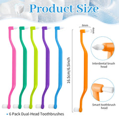 Ceonam primer plano del cabezal interdental facilita limpieza entre dientes