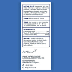 Cerefolin etiqueta con ingredientes clave para transparencia y confianza