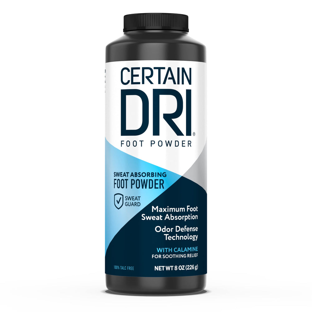 Certain Dri envase frontal que muestra diseño y tamaño, comodidad rápida
