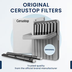 Cerustop detalle de filtro resaltando textura protectora y ajuste preciso