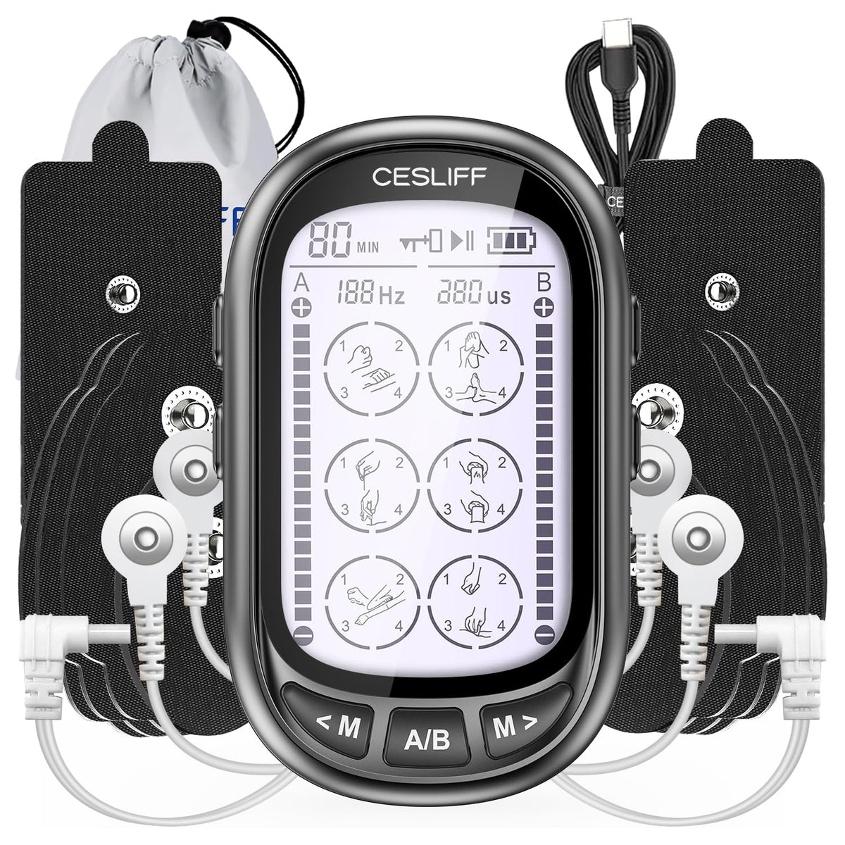 CESLIFF unidad frontal con pantalla grande y lectura clara para control sencillo
