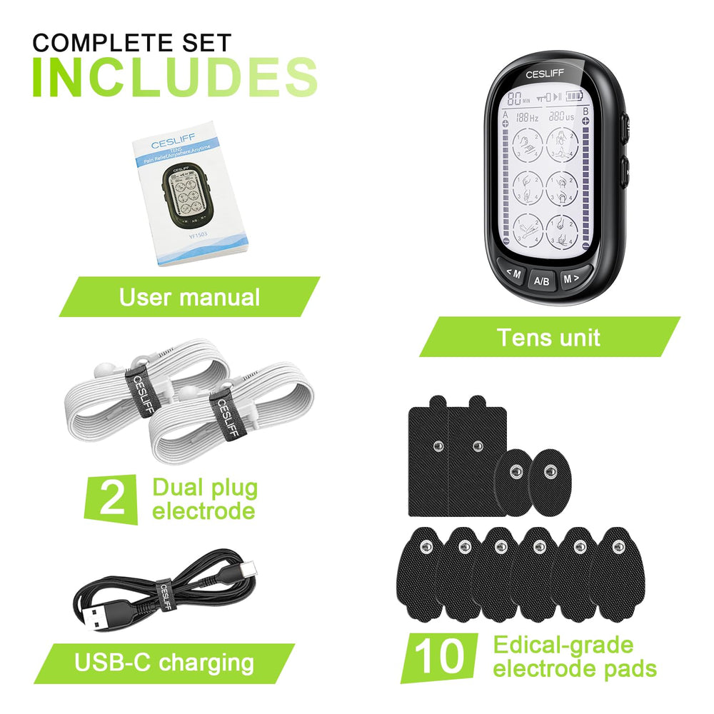 CESLIFF embalaje con cables y cargador que incluye todo lo necesario
