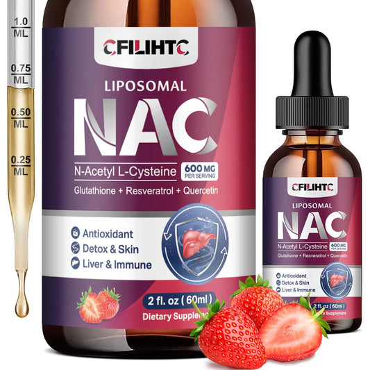 CFILIHTC envase frontal de Liposomal NAC mostrando diseño y cantidad