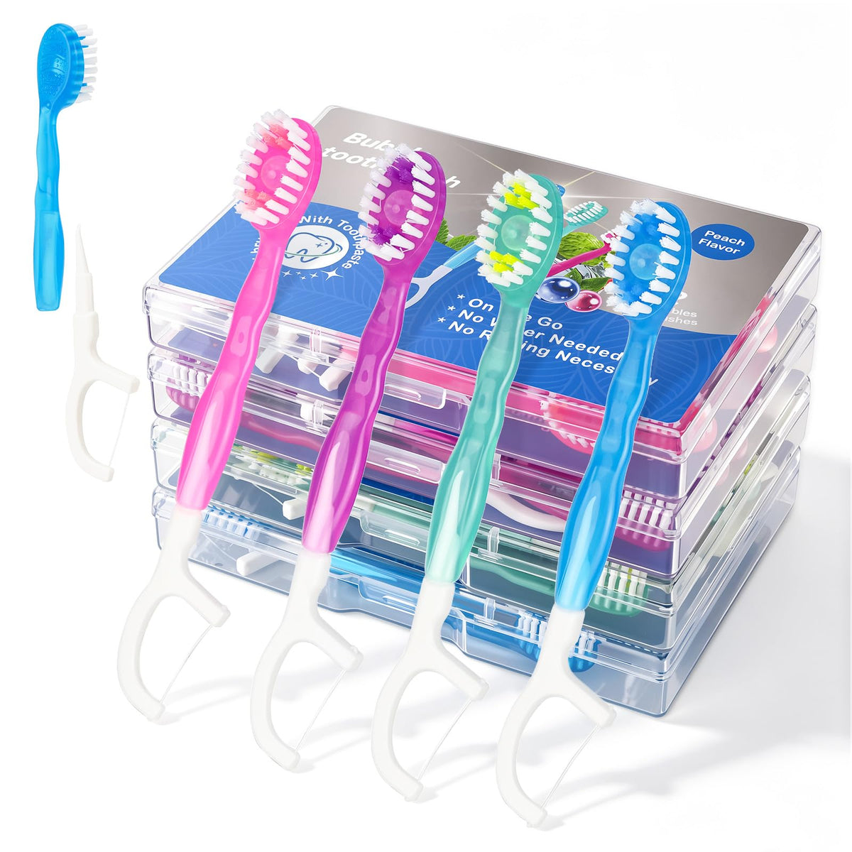 Cfyosnk empaque frontal mostrando 48 cepillos, ideal para almacenamiento